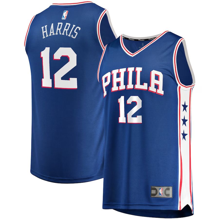 Men Philadelphia 76ers 12 Tobias Harris Fanatics Branded Royal Fast Break Replica Player Team NBA Jersey